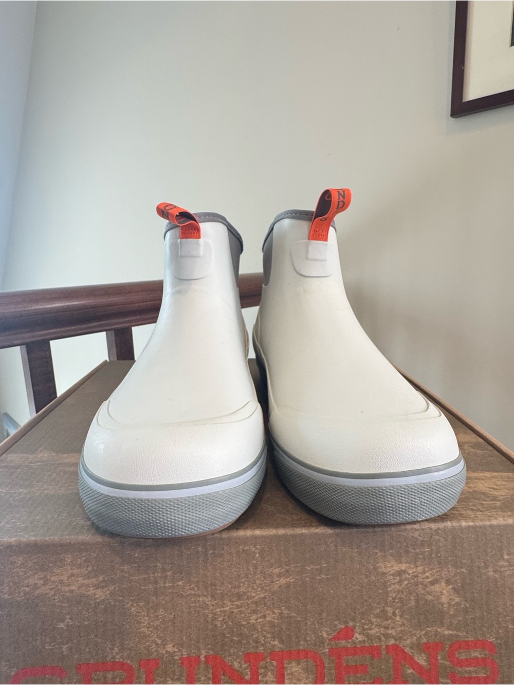 Grundens Deck Boss White Squall fishing rubber Boat Boots Men's size 11 - Picture 7 of 13